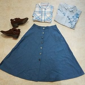 Denim-colored Skirt